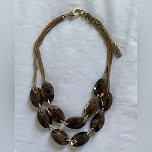 Brown & Gold Statement Necklace
